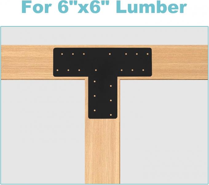 Zwarte poederbedekte rechthoekige beugels voor het repareren van hoeken voor huishoudelijk meubilair Paviljoen truss framing van staal 2