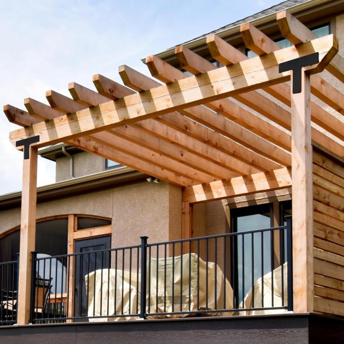 Zwarte poederbedekte rechthoekige beugels voor het repareren van hoeken voor huishoudelijk meubilair Paviljoen truss framing van staal 4