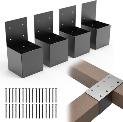 2x4 Pergola Beugels Kit Werkelijk 1,6x3,6 Inch Pergola Paal Top Rafter Beugels Vlonder Reling Beugels