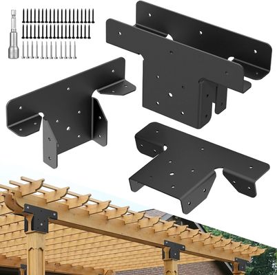 Zware pergola-beugels verstelbare pergola-beugels 4x4 hekpostbeugels voor metaalposten aan hout