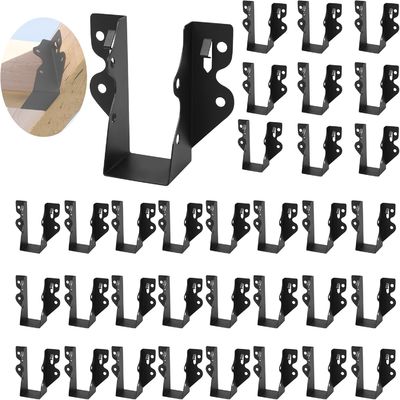 2x4 Toist Hangers Hurricane Ties voor spanten Tie Brackets Zwarte poedercoating Toepjesbeugels voor plafondbalken en vloerdek